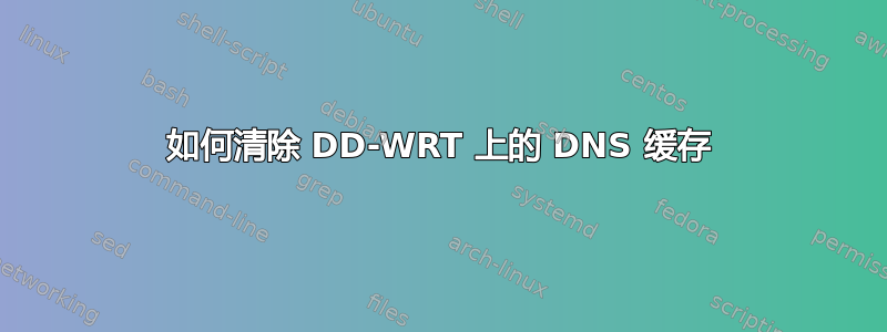 如何清除 DD-WRT 上的 DNS 缓存