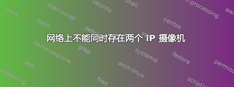 网络上不能同时存在两个 IP 摄像机