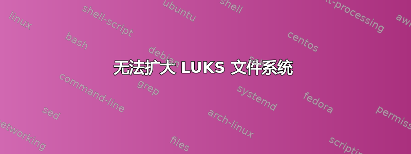 无法扩大 LUKS 文件系统