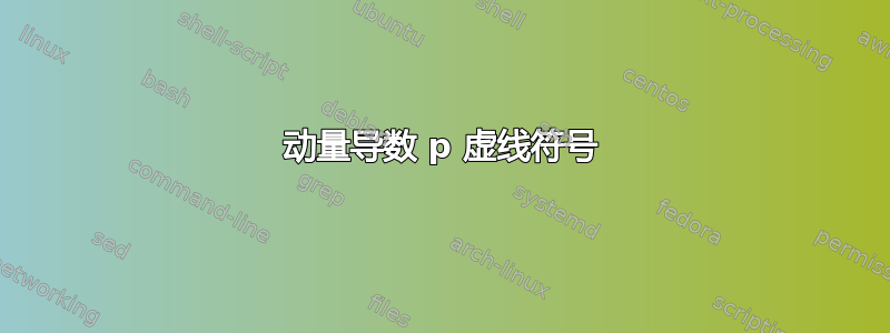 动量导数 p 虚线符号