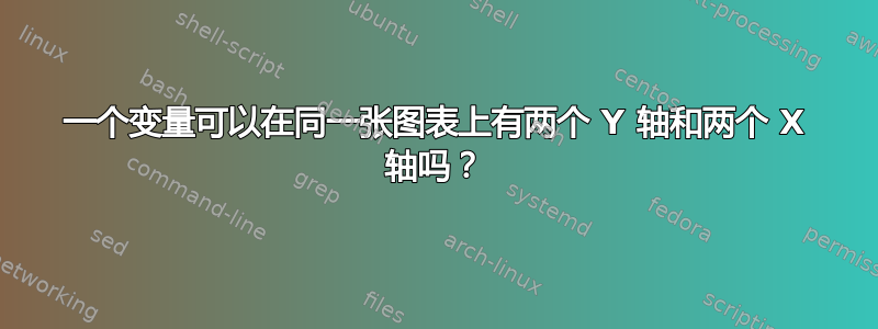 一个变量可以在同一张图表上有两个 Y 轴和两个 X 轴吗？