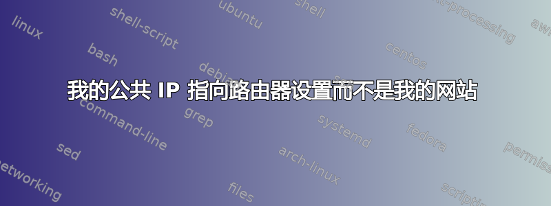 我的公共 IP 指向路由器设置而不是我的网站