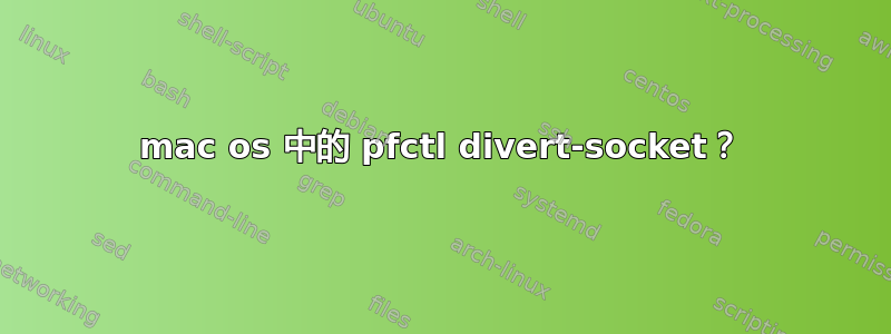 mac os 中的 pfctl divert-socket？