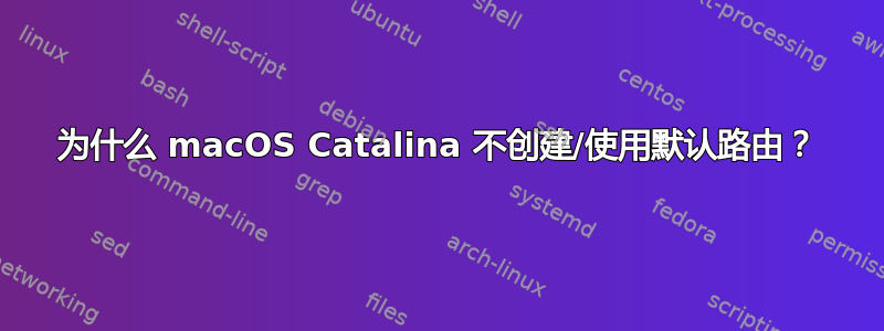 为什么 macOS Catalina 不创建/使用默认路由？