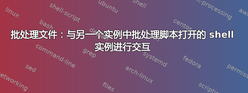 批处理文件：与另一个实例中批处理脚本打开的 shell 实例进行交互