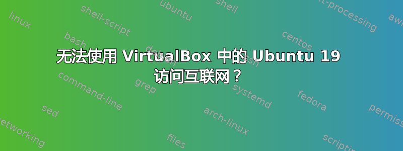 无法使用 VirtualBox 中的 Ubuntu 19 访问互联网？