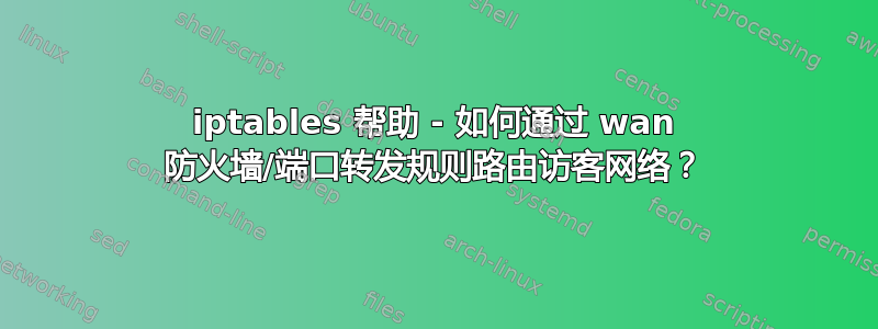 iptables 帮助 - 如何通过 wan 防火墙/端口转发规则路由访客网络？