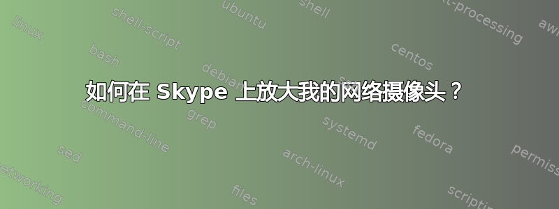 如何在 Skype 上放大我的网络摄像头？