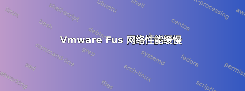 Vmware Fus 网络性能缓慢