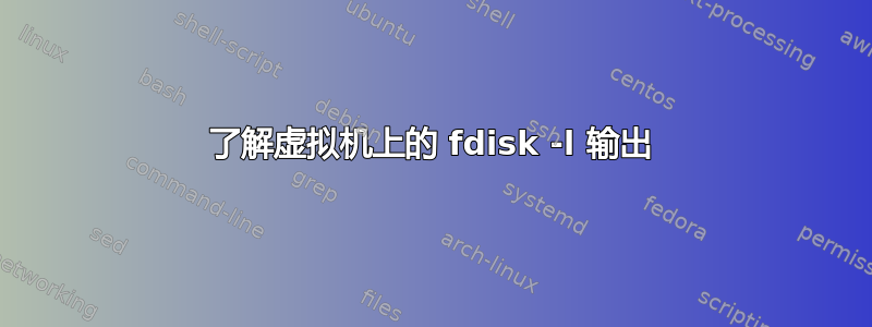 了解虚拟机上的 fdisk -l 输出