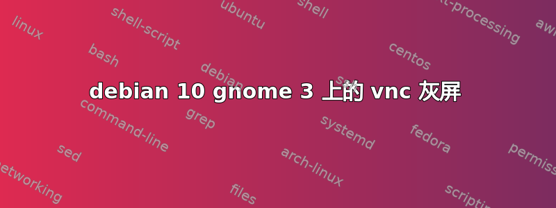 debian 10 gnome 3 上的 vnc 灰屏