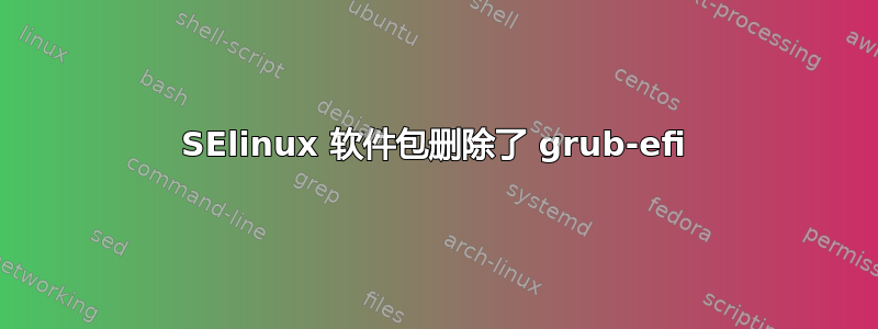 SElinux 软件包删除了 grub-efi