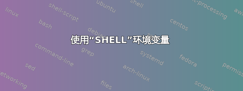 使用“SHELL”环境变量