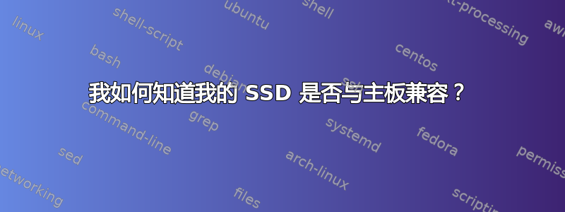 我如何知道我的 SSD 是否与主板兼容？