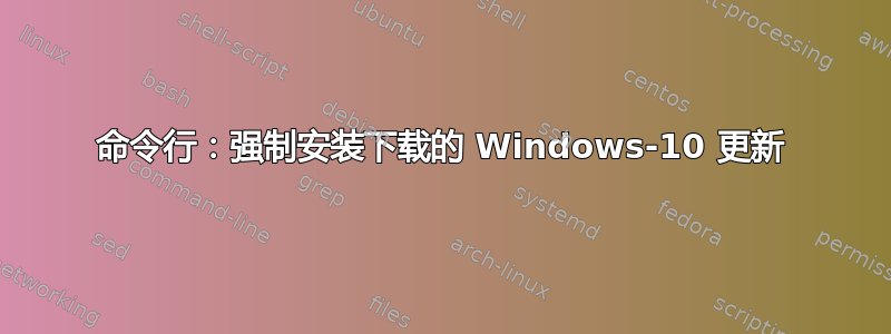 命令行：强制安装下载的 Windows-10 更新