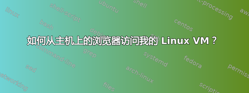 如何从主机上的浏览器访问我的 Linux VM？