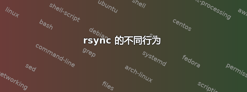 rsync 的不同行为