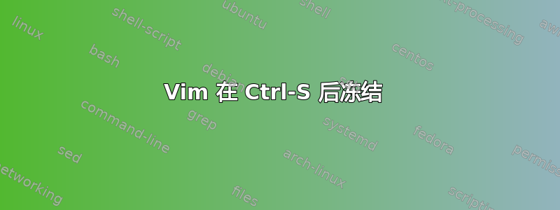 Vim 在 Ctrl-S 后冻结 