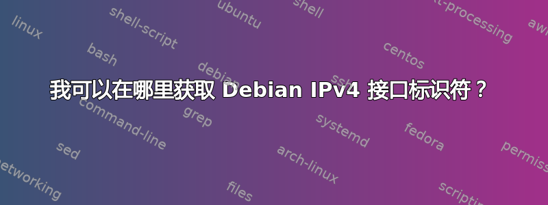 我可以在哪里获取 Debian IPv4 接口标识符？