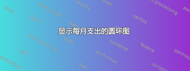 显示每月支出的圆环图