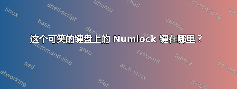 这个可笑的键盘上的 Numlock 键在哪里？