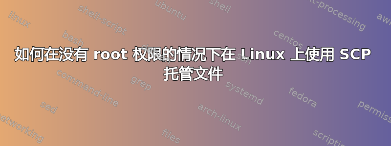 如何在没有 root 权限的情况下在 Linux 上使用 SCP 托管文件