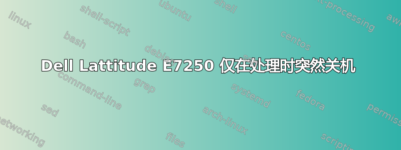 Dell Lattitude E7250 仅在处理时突然关机