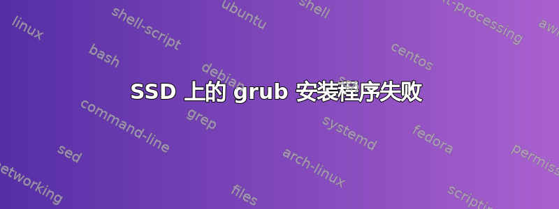 SSD 上的 grub 安装程序失败