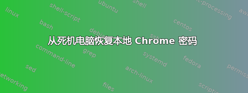 从死机电脑恢复本地 Chrome 密码