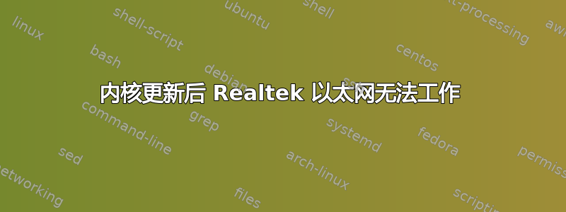 内核更新后 Realtek 以太网无法工作