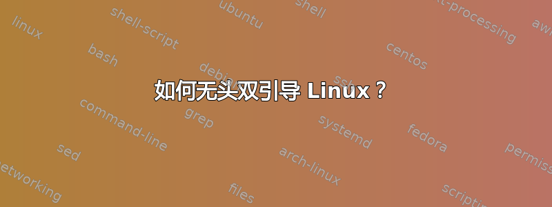 如何无头双引导 Linux？