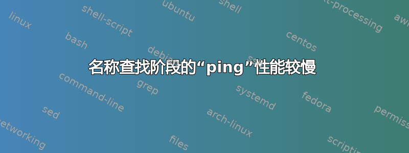 名称查找阶段的“ping”性能较慢