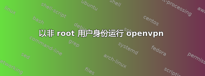 以非 root 用户身份运行 openvpn