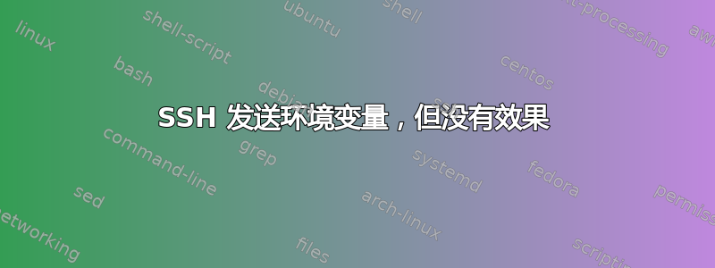 SSH 发送环境变量，但没有效果