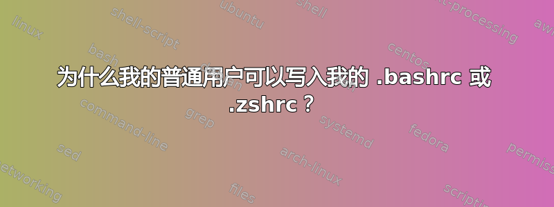 为什么我的普通用户可以写入我的 .bashrc 或 .zshrc？