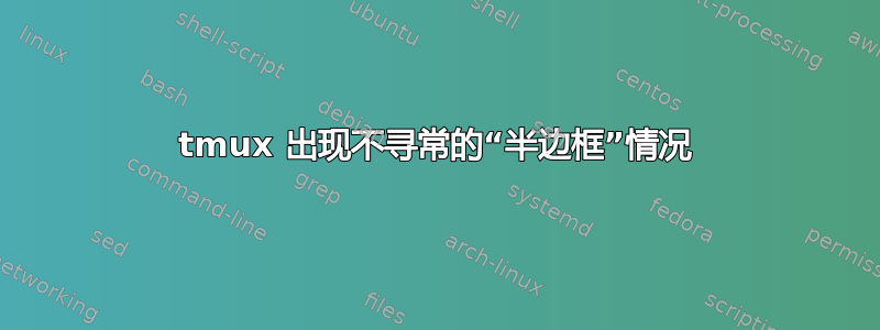 tmux 出现不寻常的“半边框”情况