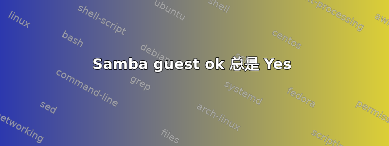 Samba guest ok 总是 Yes