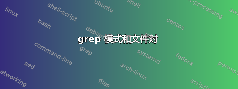 grep 模式和文件对