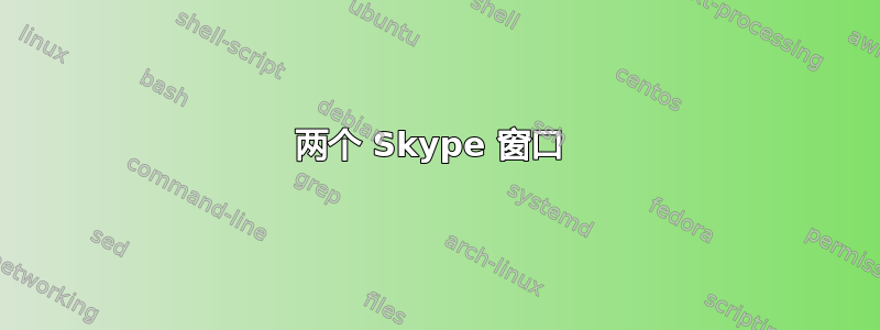 两个 Skype 窗口 