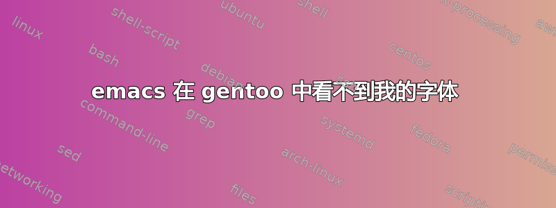 emacs 在 gentoo 中看不到我的字体