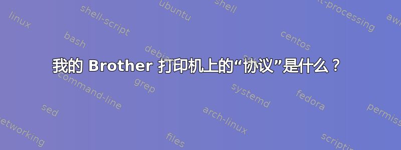 我的 Brother 打印机上的“协议”是什么？