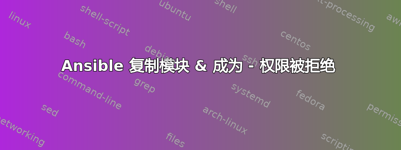 Ansible 复制模块 & 成为 - 权限被拒绝