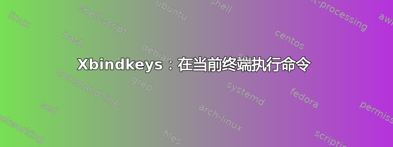 Xbindkeys：在当前终端执行命令