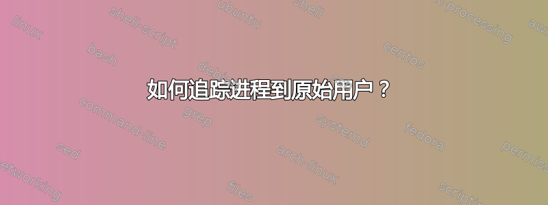 如何追踪进程到原始用户？