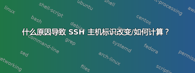 什么原因导致 SSH 主机标识改变/如何计算？