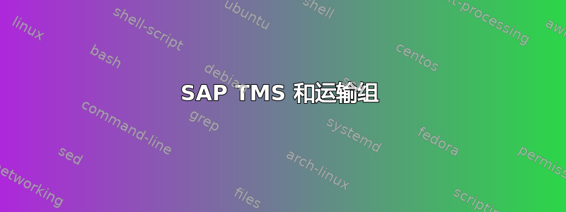 SAP TMS 和运输组