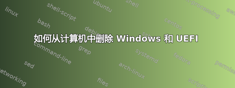 如何从计算机中删除 Windows 和 UEFI