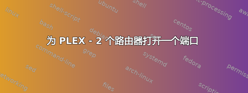 为 PLEX - 2 个路由器打开一个端口