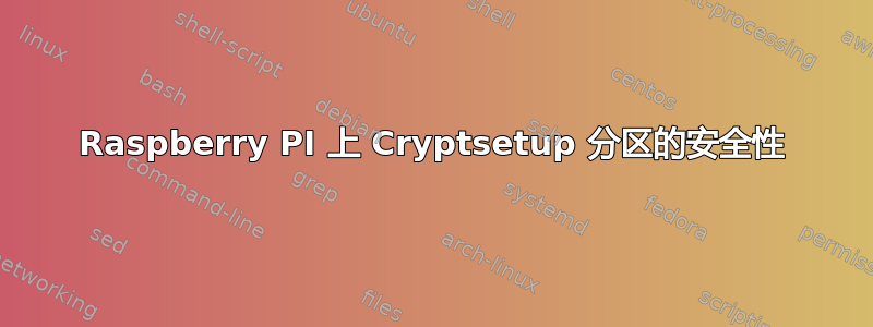 Raspberry PI 上 Cryptsetup 分区的安全性