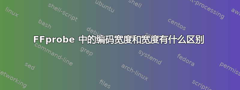 FFprobe 中的编码宽度和宽度有什么区别